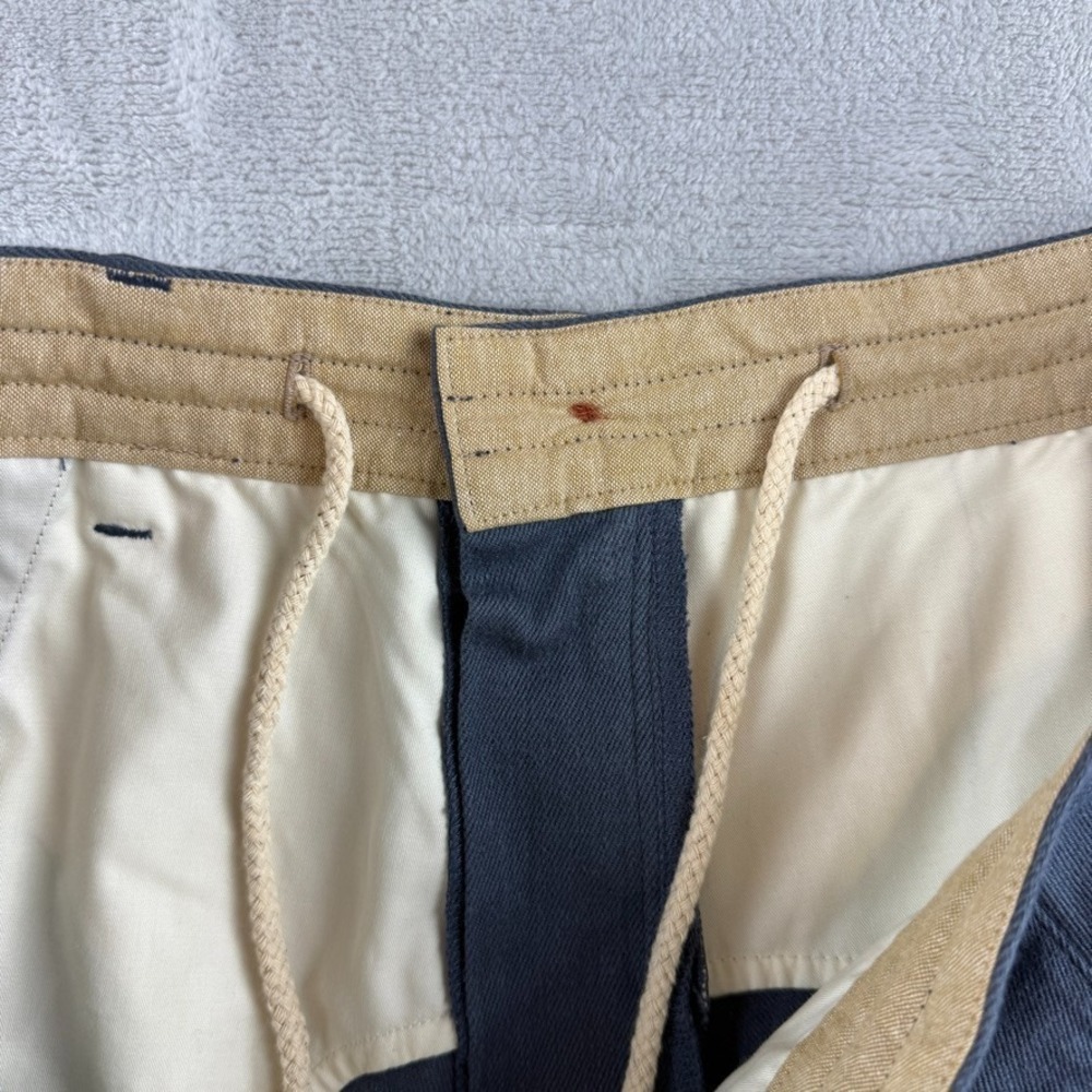 Betabrand Pants Mens 36x32 Blue Hemp Chino Khaki Twill Drawstring - Picture 7 of 13